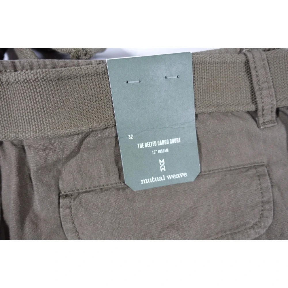 Mutual Weave Cargo Shorts Men 32 Belted Ripstop 10